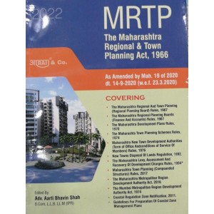 Aarti & Company's MRTP : The Maharashtra Regional and Town Planning Act, 1966 by Adv. Aarti Bhavin Shah